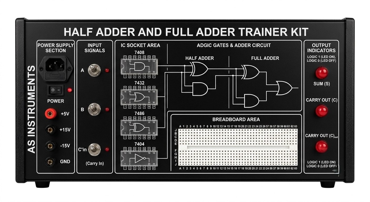 Half Adder & Full Adder Circuits using Logic Gates
